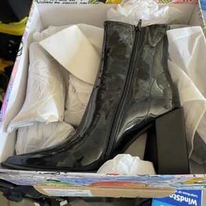 Jeffrey Campbell LA Siren Bootie black patent leather